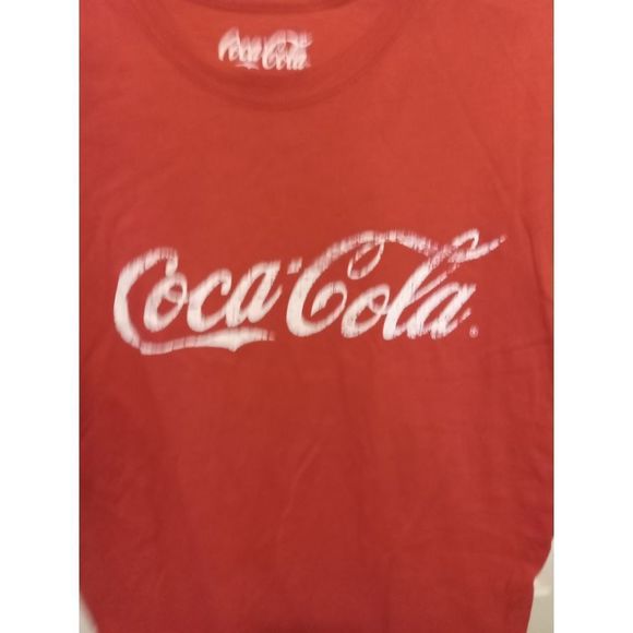 Coca-Cola White Logo Red T-Shirt Men's Size Medium - Picture 2 of 4